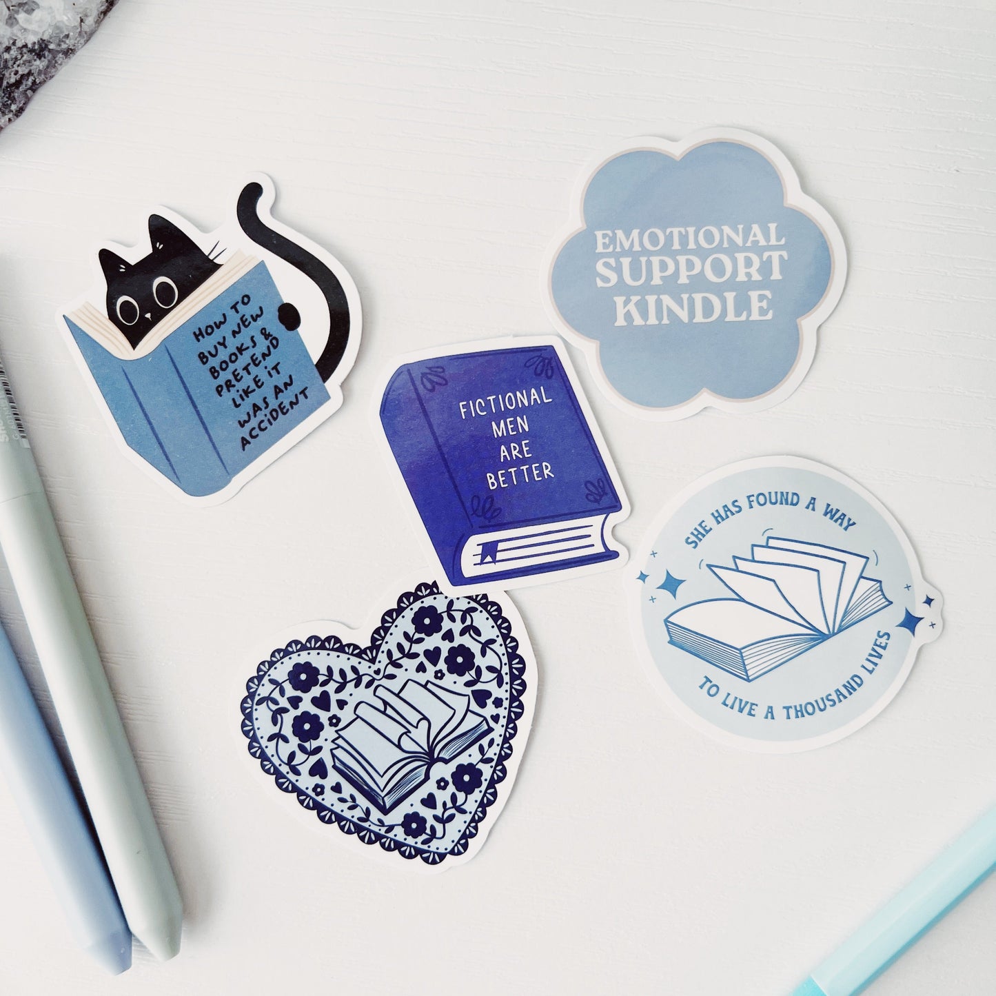 Cornflower Bookish • Vinyl Sticker Pack