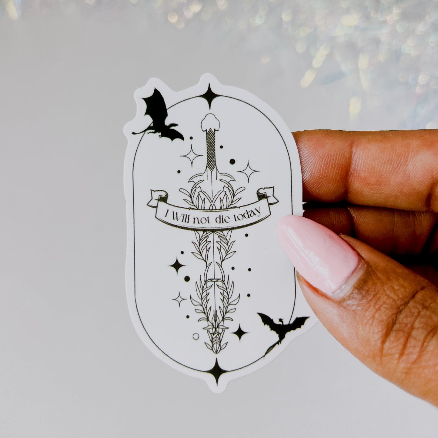 I Will Not Die Today Romantasy Fourth Wing Vinyl Sticker