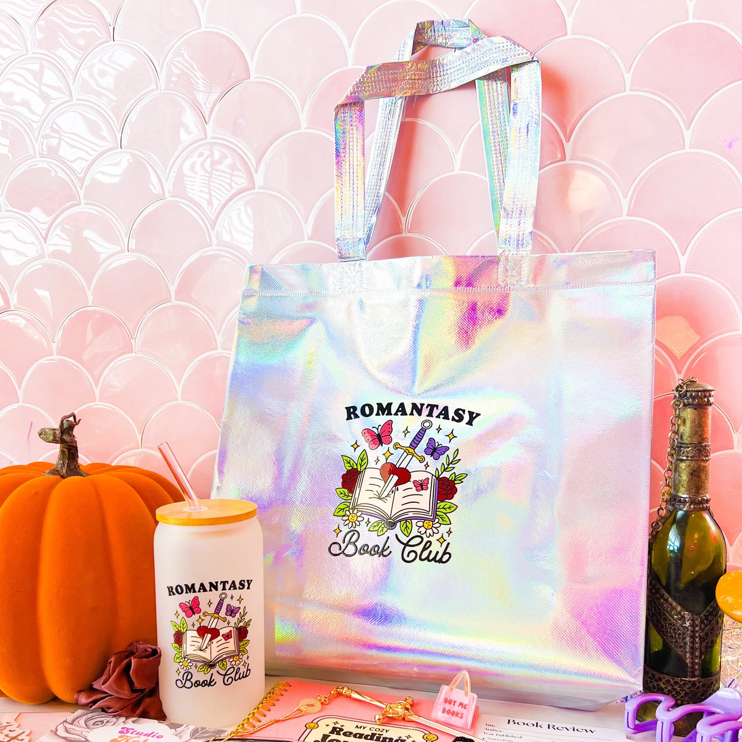 Romantasy • Holographic Shopping Bag