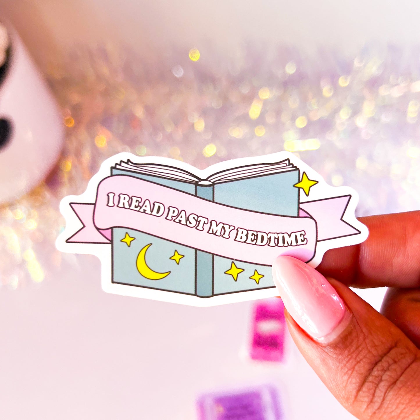 I Read Past My Bedtime 3" Vinyl Sticker