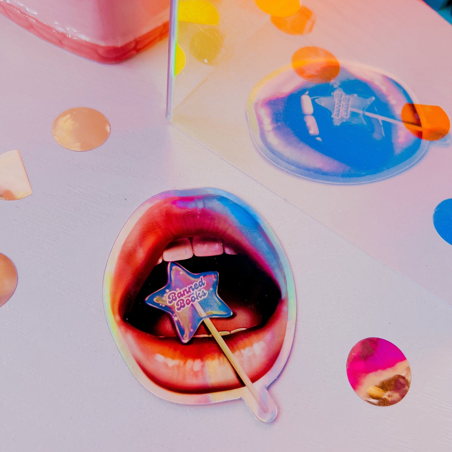 Banned Books Turn Me On • 3” Holographic Vinyl Sticker