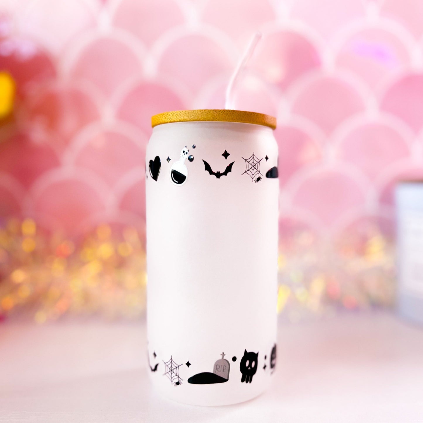 Spooky Season 16oz Frosted Glass Tumbler