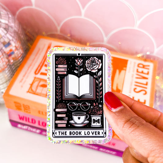 The Book Lover • 3” Vinyl Glitter Sticker