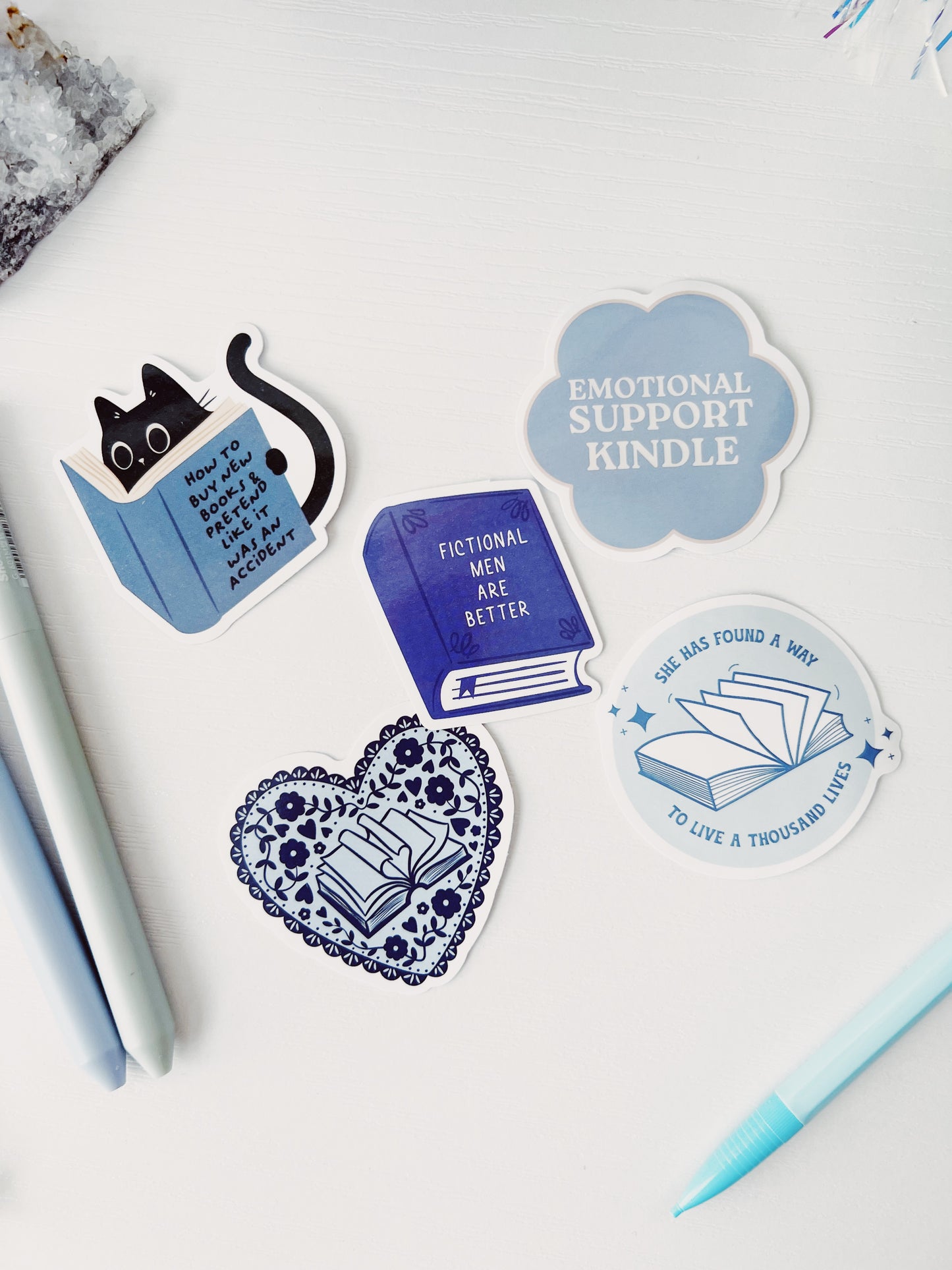 Cornflower Bookish • Vinyl Sticker Pack