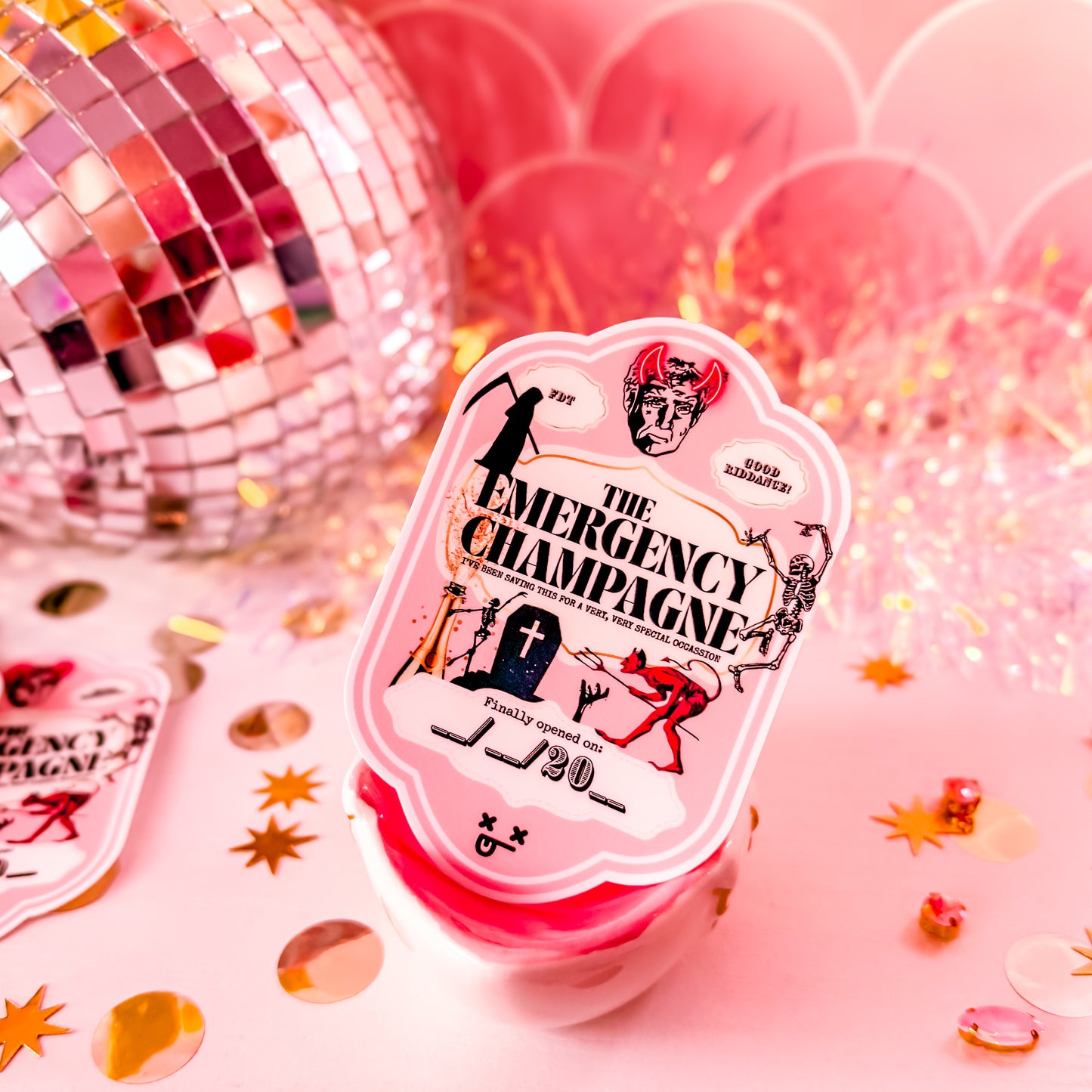 The Emergency Champagne • Limited Edition Novelty Bottle Label