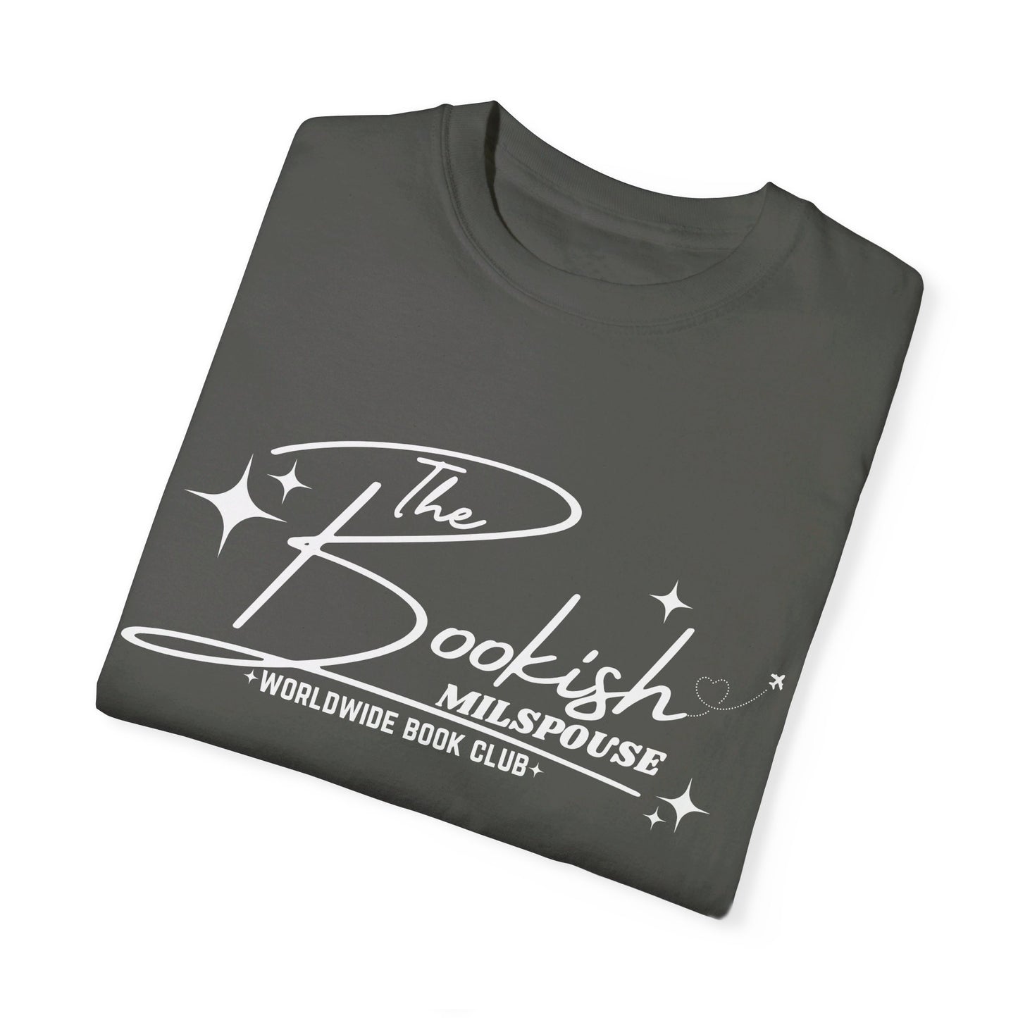 The Bookish Milspouse Worldwide Book Club - Comfort Colors Pepper Unisex Garment-Dyed T-shirt