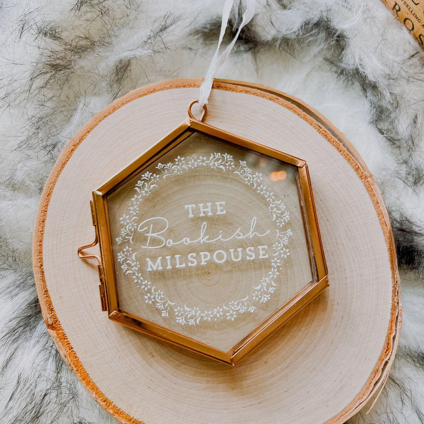 The Bookish Milspouse Collectable Glass Christmas Ornament