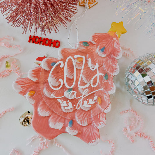 Cozy AF • 3.5” Acrylic Christmas Ornament