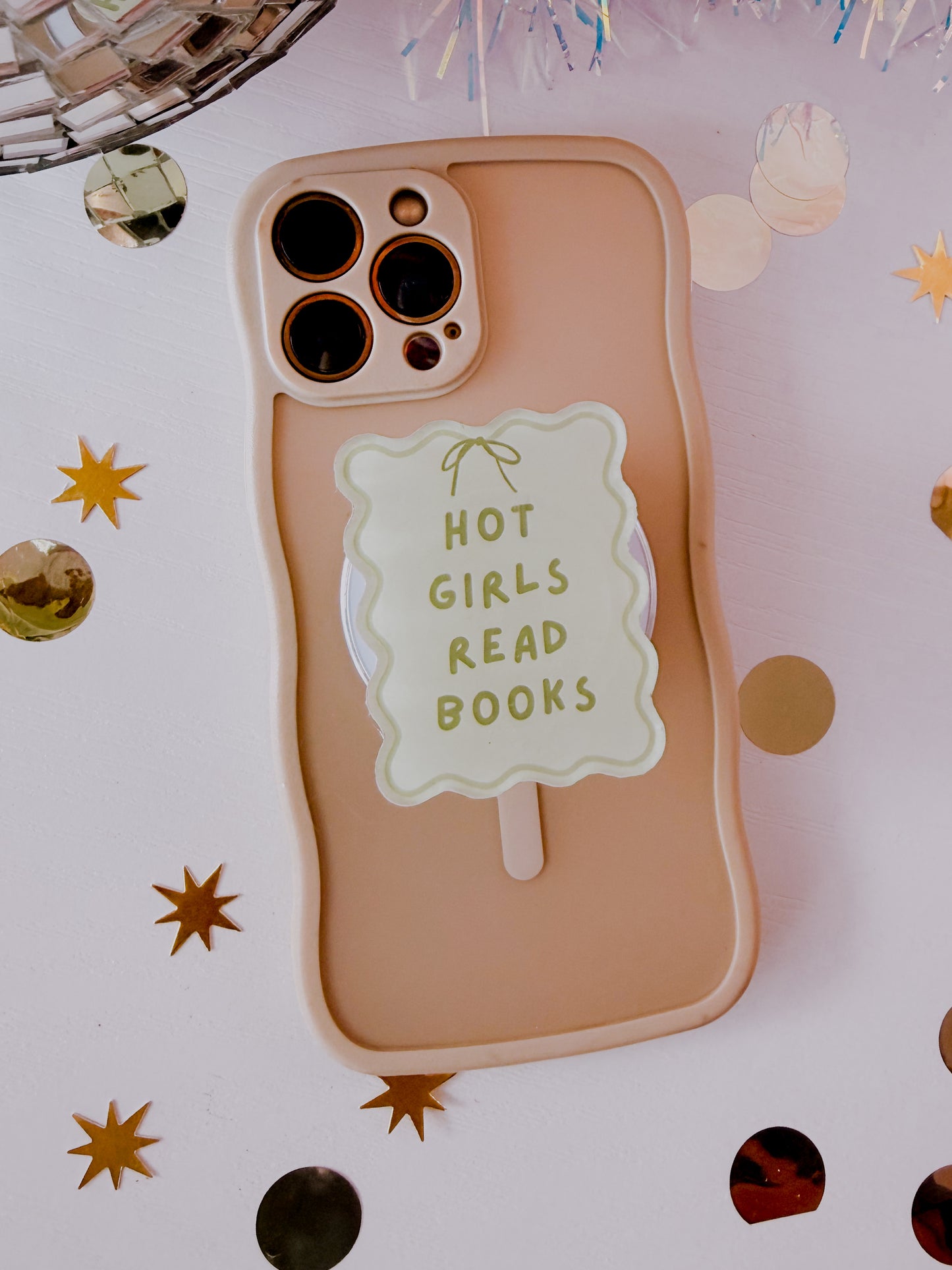 Hot Girls Read Books • Magnetic Phone Holder