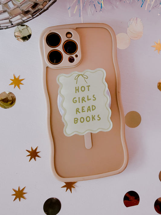 Hot Girls Read Books • Magnetic Phone Holder