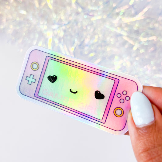 Gamer Girl - Holographic Vinyl Sticker 3"