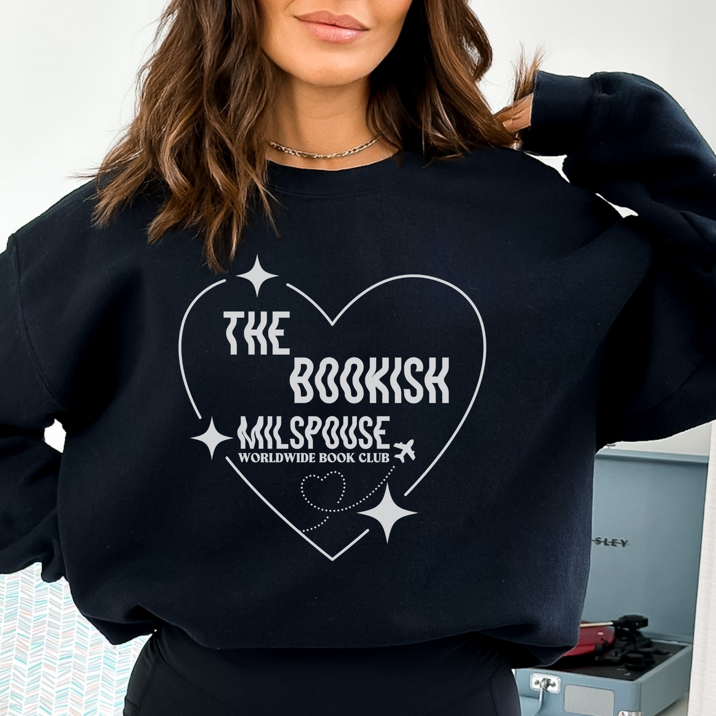 The Bookish Milspouse Worldwide Book Club - Gildan Unisex Heavy Blend™ Crewneck Sweatshirt