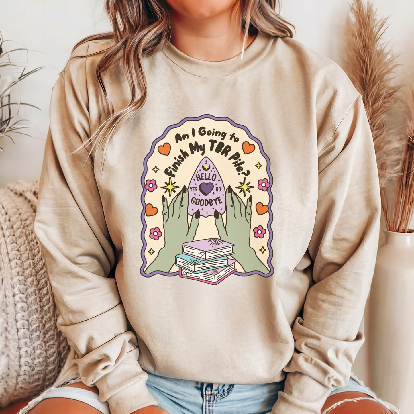 Am I Going To Finish My TBR Pile Ouija - Gildan Unisex Heavy Blend™ Crewneck Sweatshirt