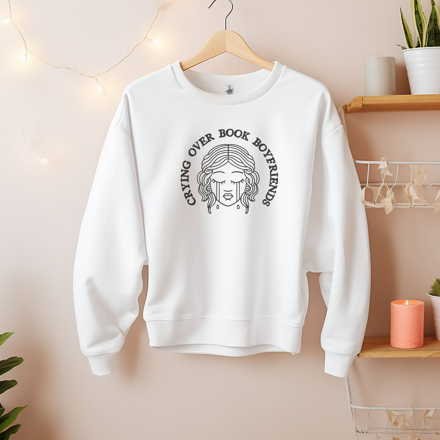 Crying Over Book Boyfriends - Gildan Unisex Heavy Blend™ Crewneck Sweatshirt