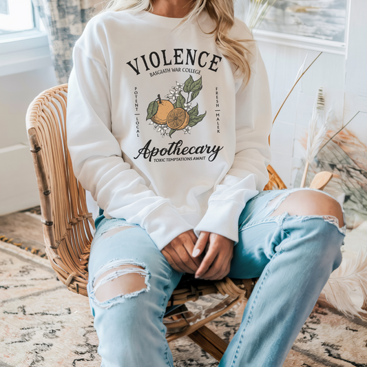 Fourth Wing Inspired Violence Apothecary - Unisex Heavy Blend™ Crewneck Sweatshirt