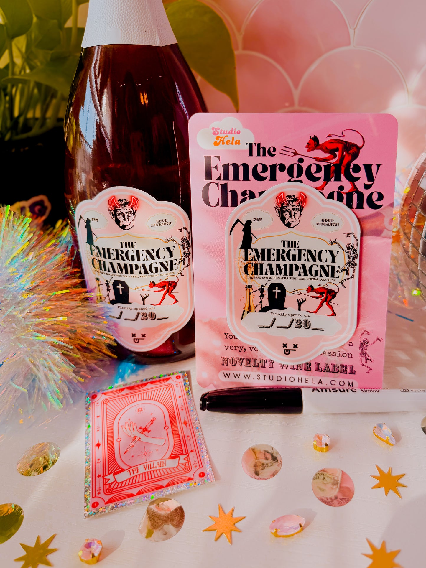 The Emergency Champagne • Limited Edition Novelty Bottle Label