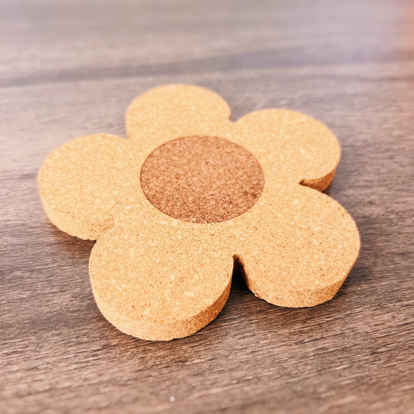 Retro Flower Cork Coaster