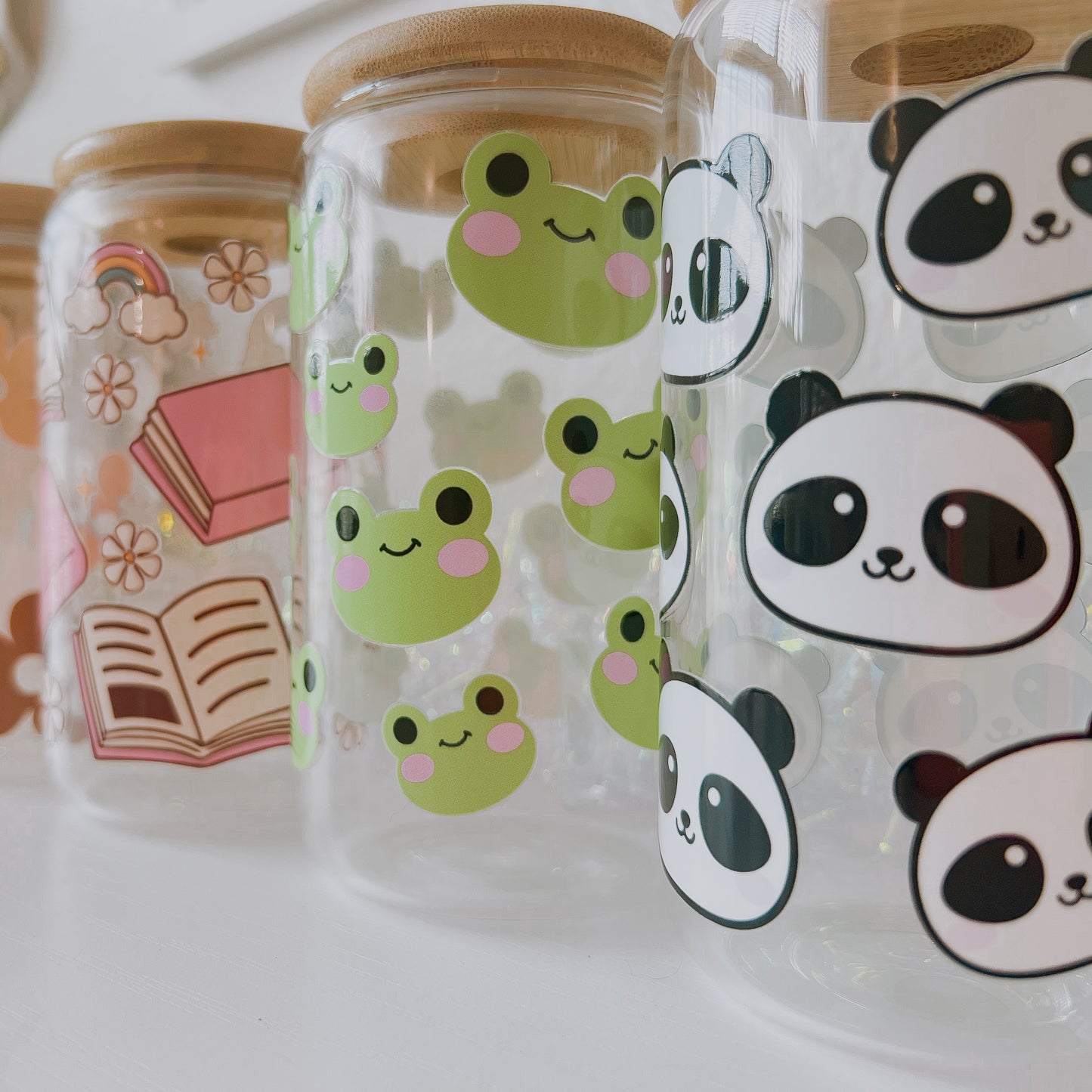 Panda - 16oz Glass Tumbler