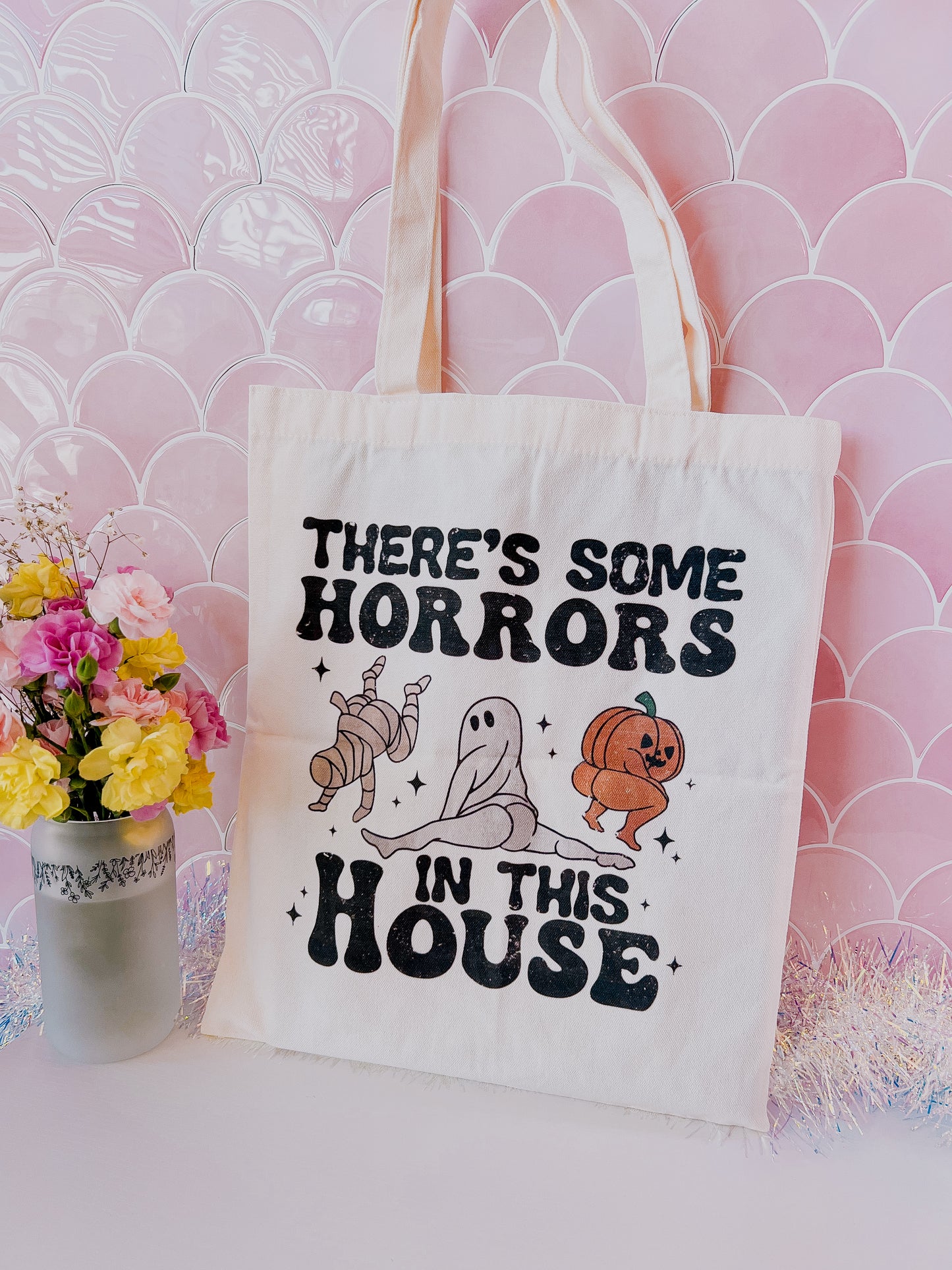 There's Some Horrors In This House Tote Bag