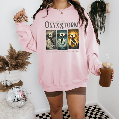 Onyx Storm Dragons Always Know - Unisex Heavy Blend™ Crewneck Sweatshirt