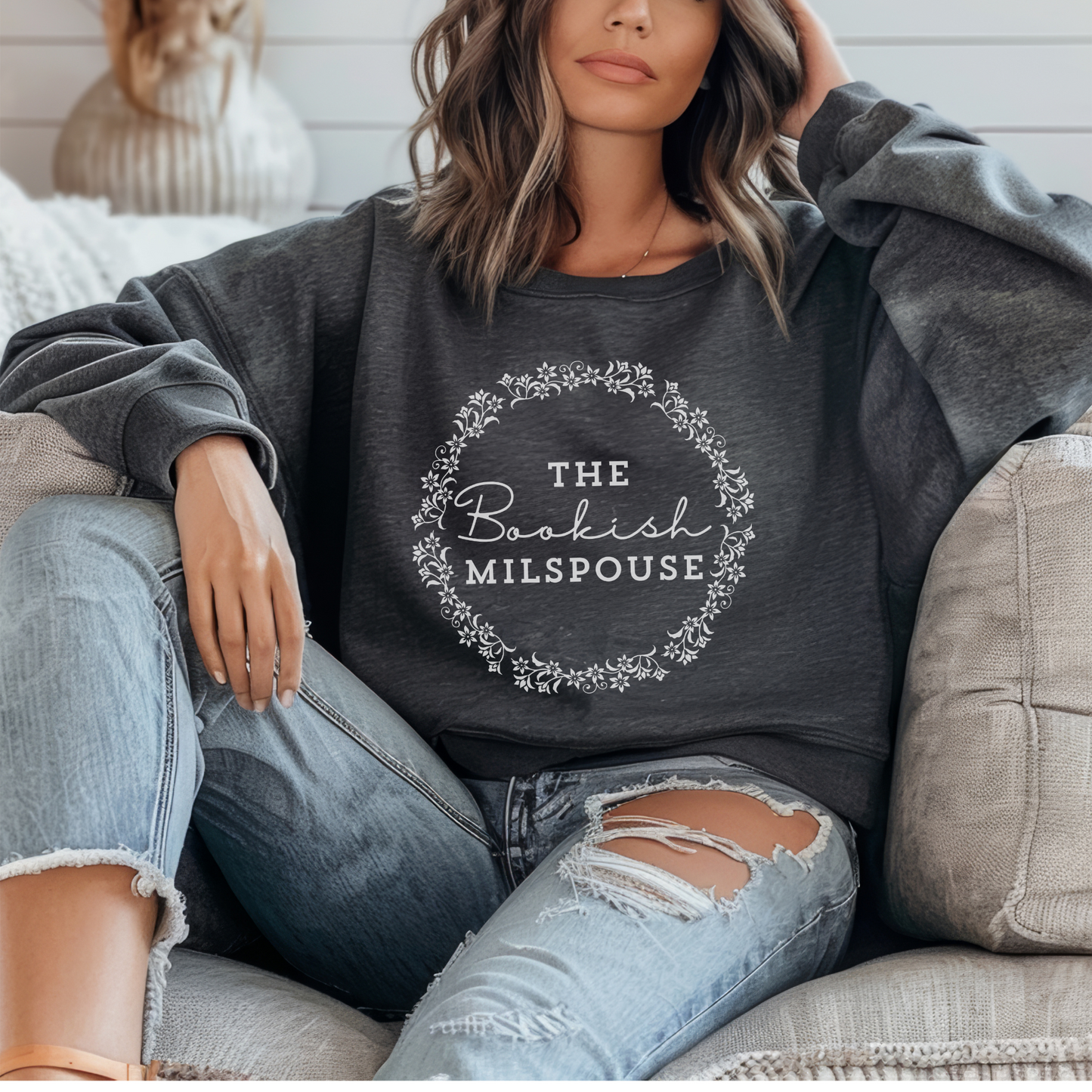 The Bookish Milspouse - Gildan Unisex Heavy Blend™ Crewneck Sweatshirt