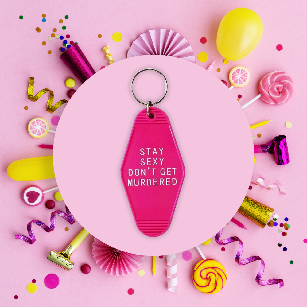 Retro Motel Style Stay Sexy Keychain