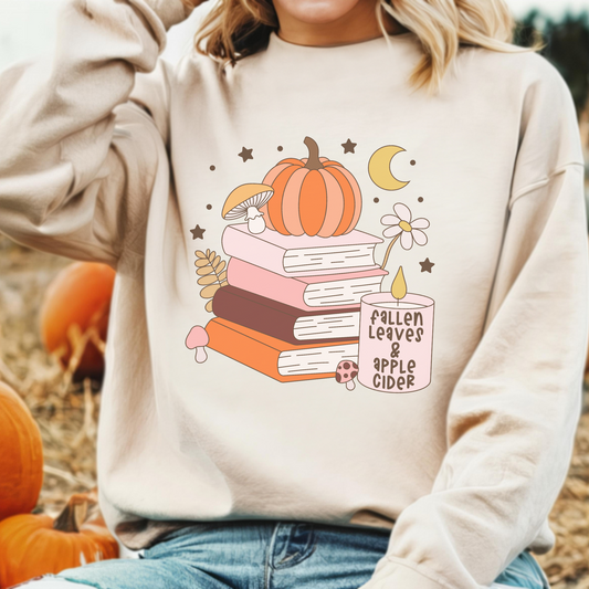 Fallen Leaves & Apple Cider - Gildan Unisex Heavy Blend™ Crewneck Sweatshirt