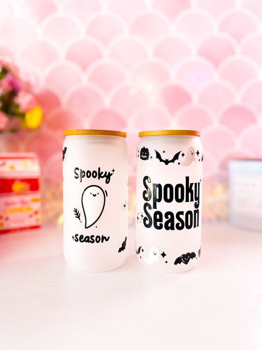 Spooky Season - 16oz Frosted Glass Tumbler (Choose a Design)