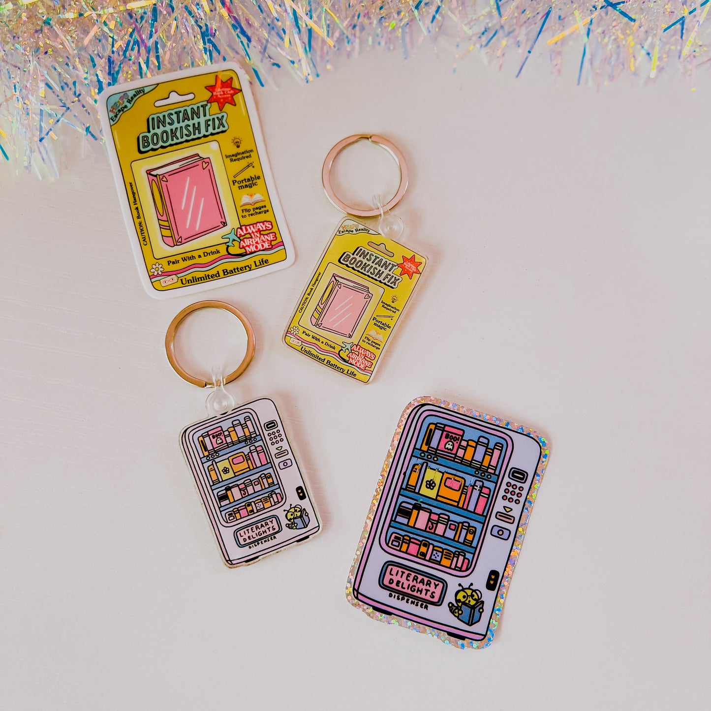 Instant Bookish Fix - 2” Acrylic Keychain