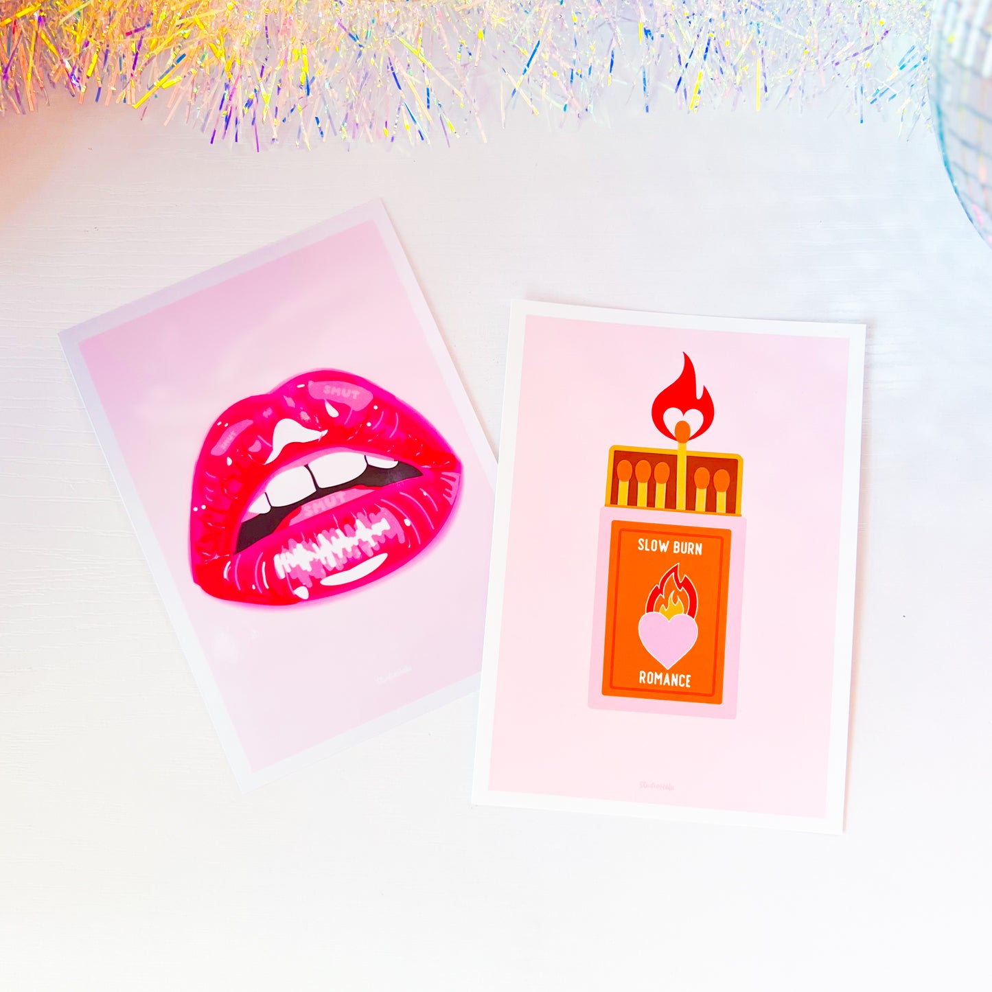 Smut Lips • 5”x7” Metallic Giclee Fine Art Print (unframed)