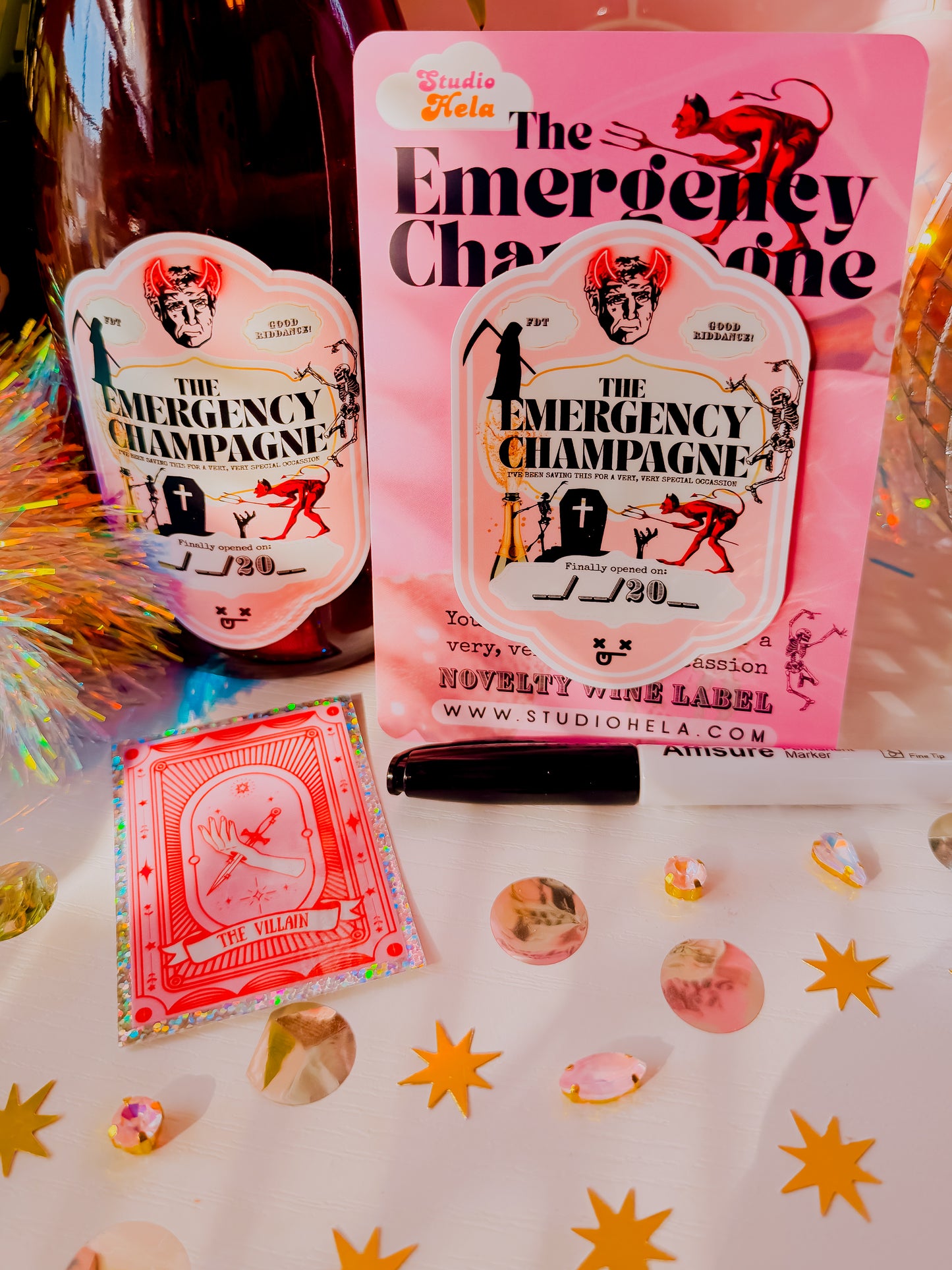 The Emergency Champagne • Limited Edition Novelty Bottle Label