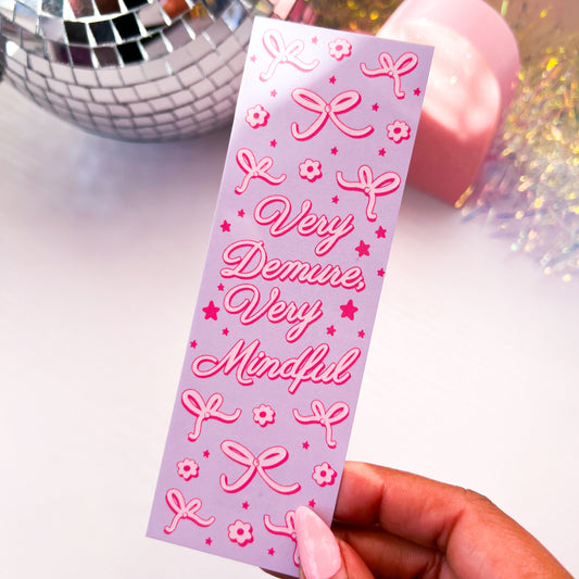 Very Demure Very Mindful Cardstock Bookmark