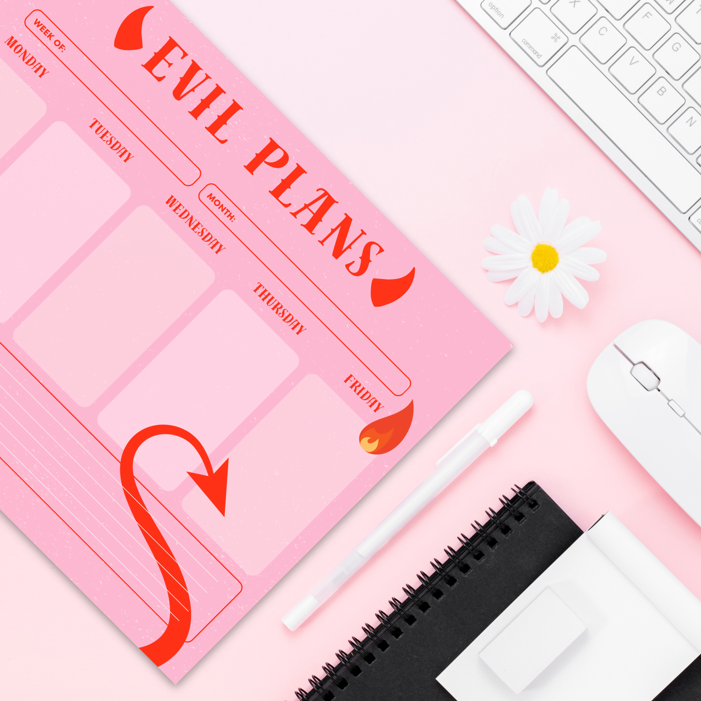 Evil Plans • 11” x 8.5” Weekly Planner Notepad (50 sheets)