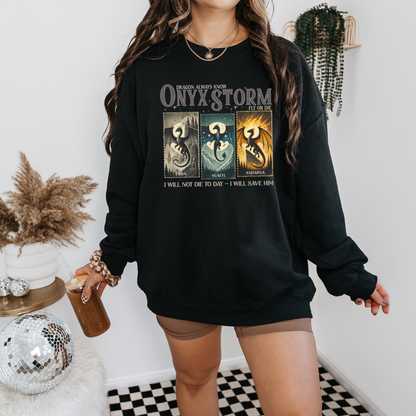 Onyx Storm Dragons Always Know - Unisex Heavy Blend™ Crewneck Sweatshirt