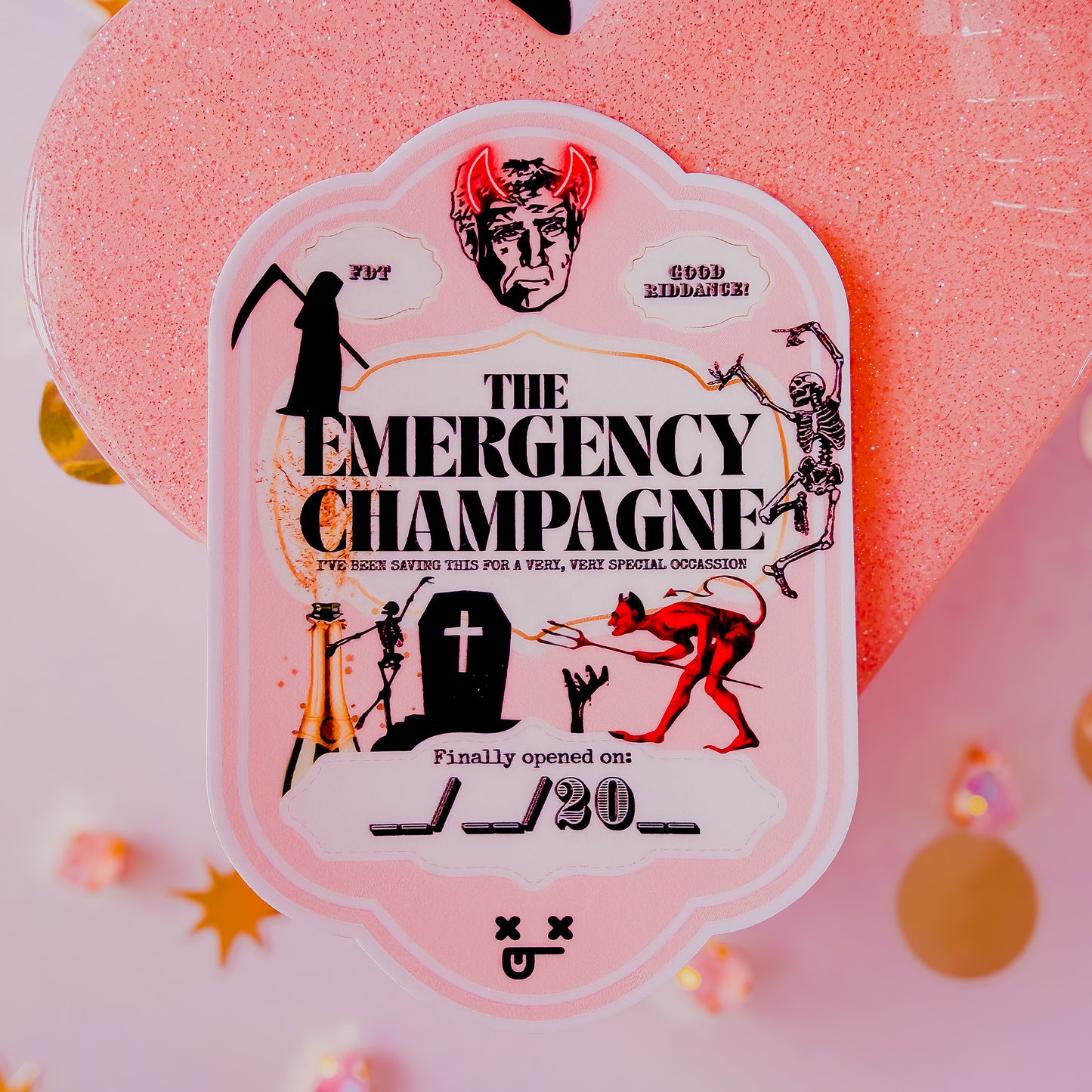 The Emergency Champagne • Limited Edition Novelty Bottle Label