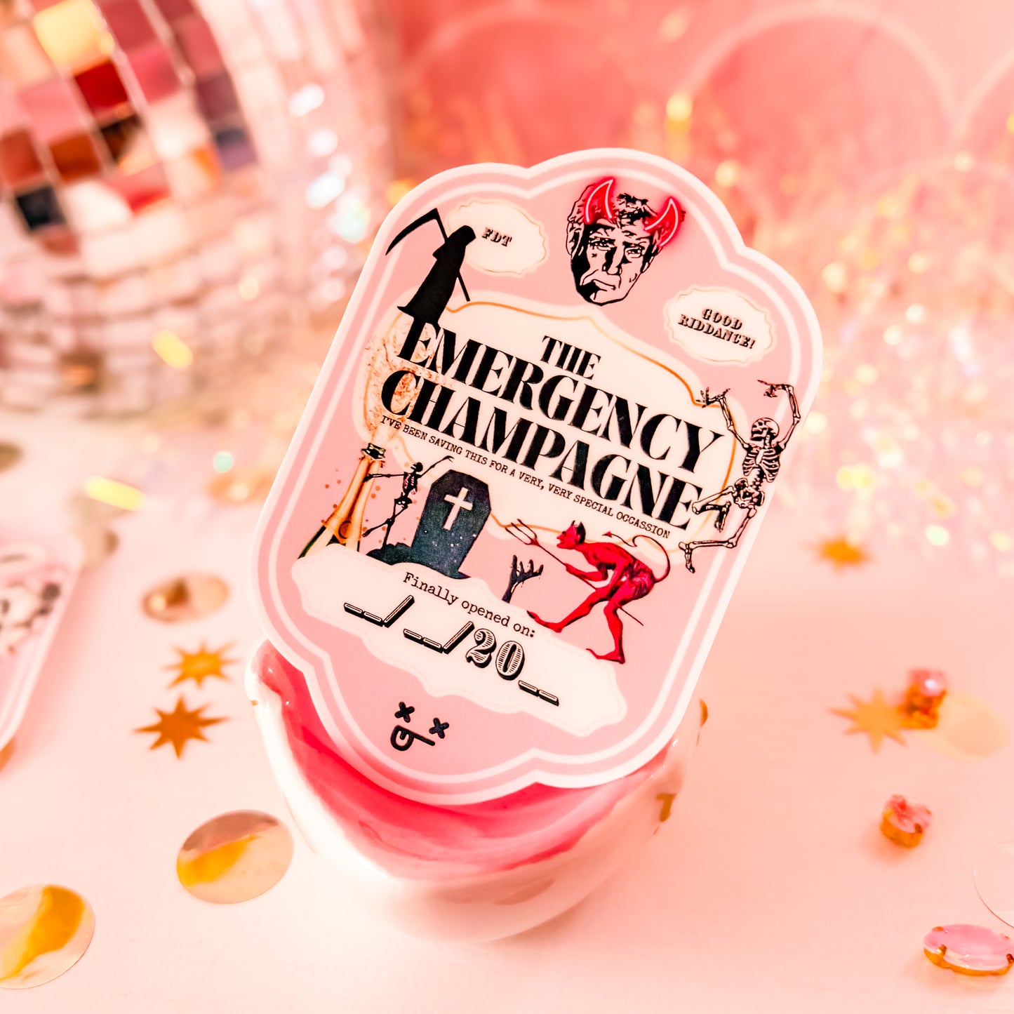 The Emergency Champagne • Limited Edition Novelty Bottle Label