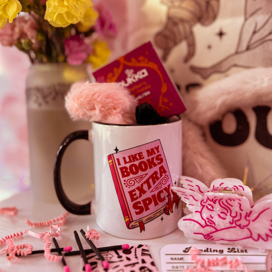 I Like my Books Extra Spicy Funny Coffee Mug