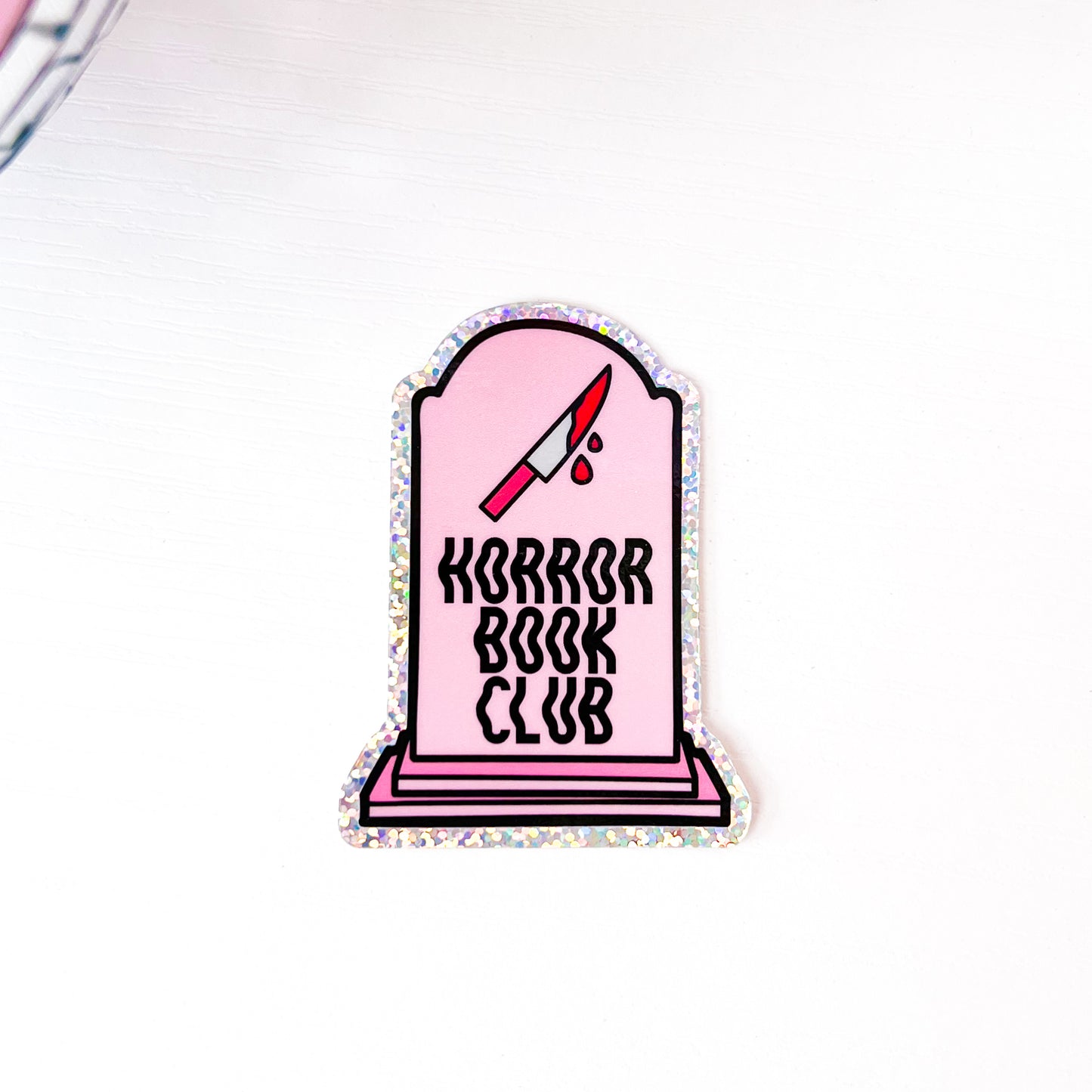 Horror Book Club - 3" Vinyl Glitter Sticker