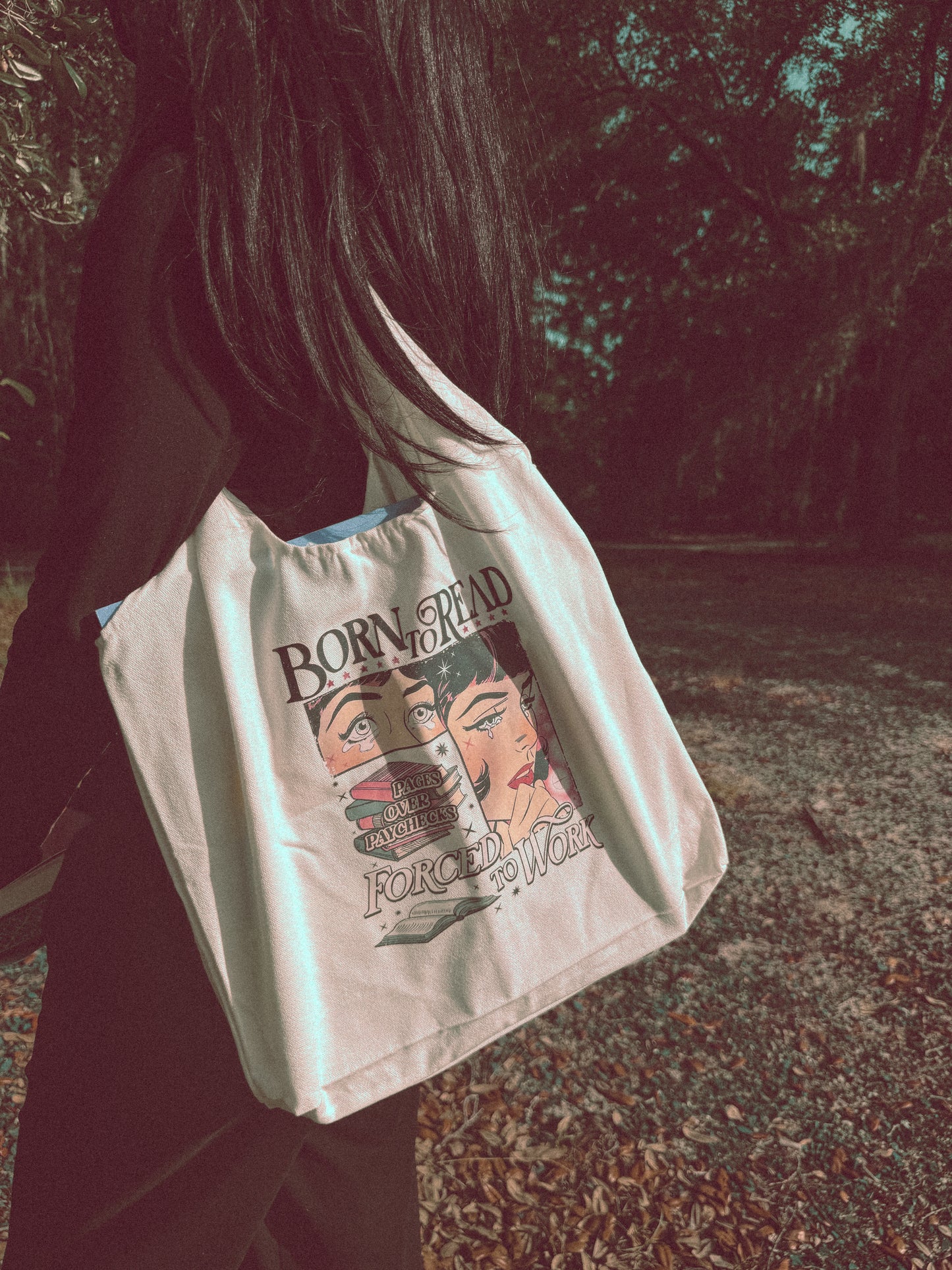 Born to Read Forced To Work Tote Bag
