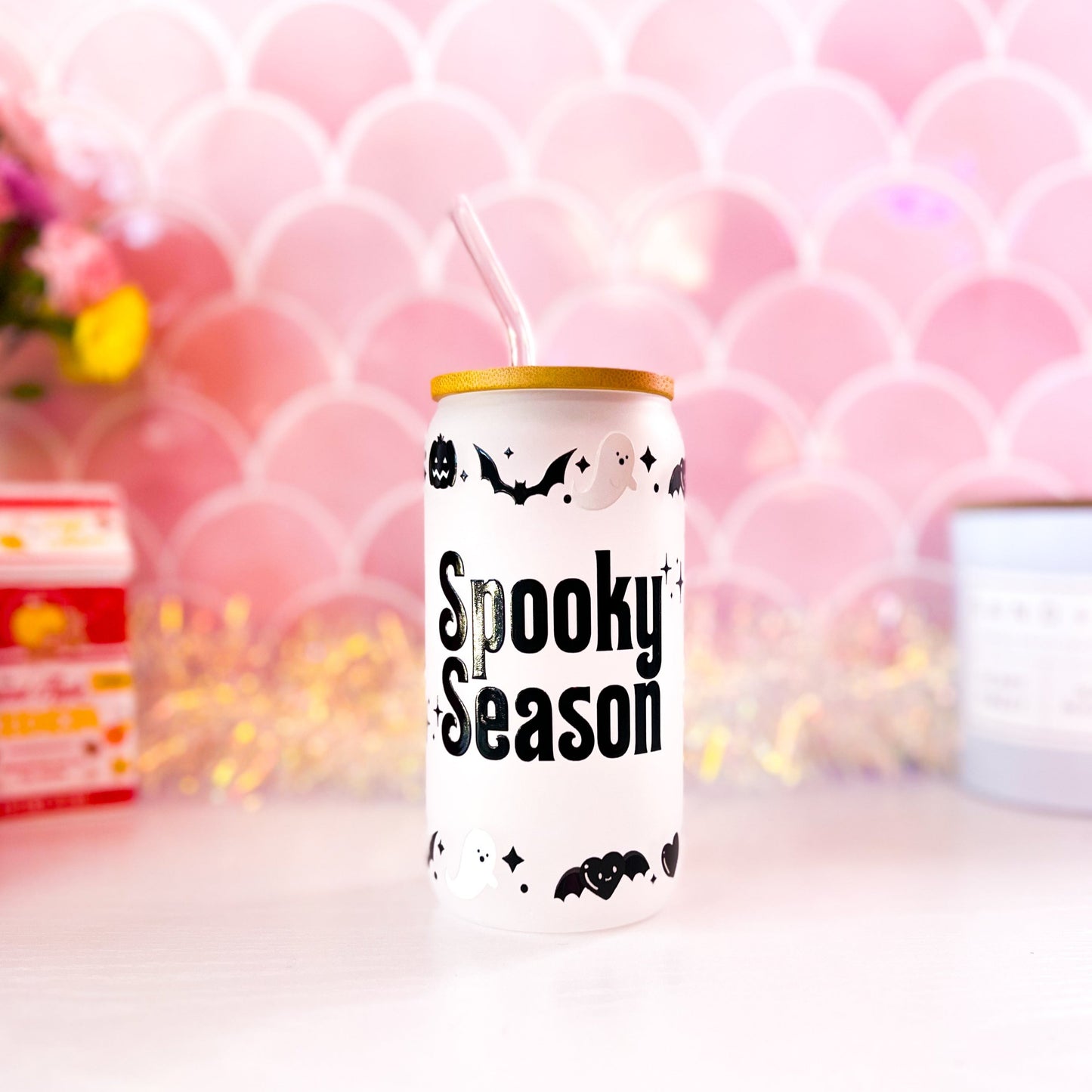 Spooky Season 16oz Frosted Glass Tumbler