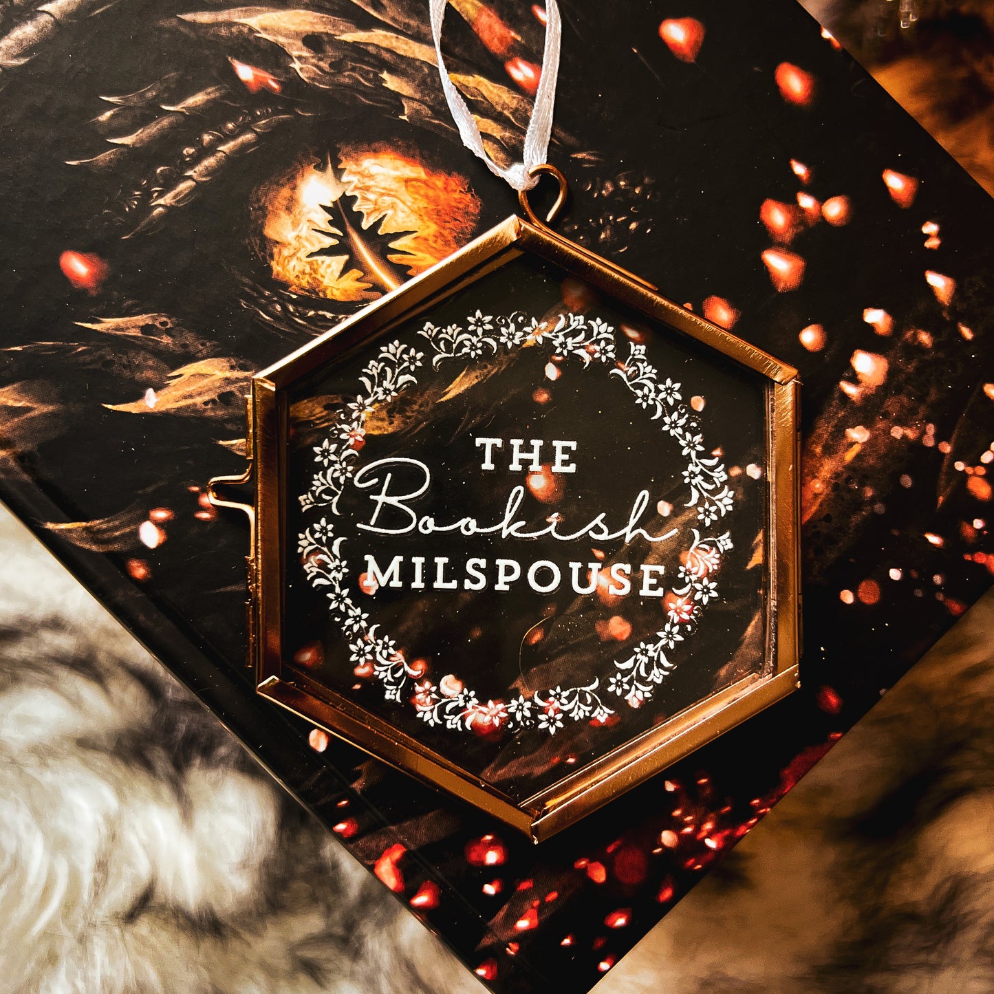 The Bookish Milspouse Collectable Glass Christmas Ornament