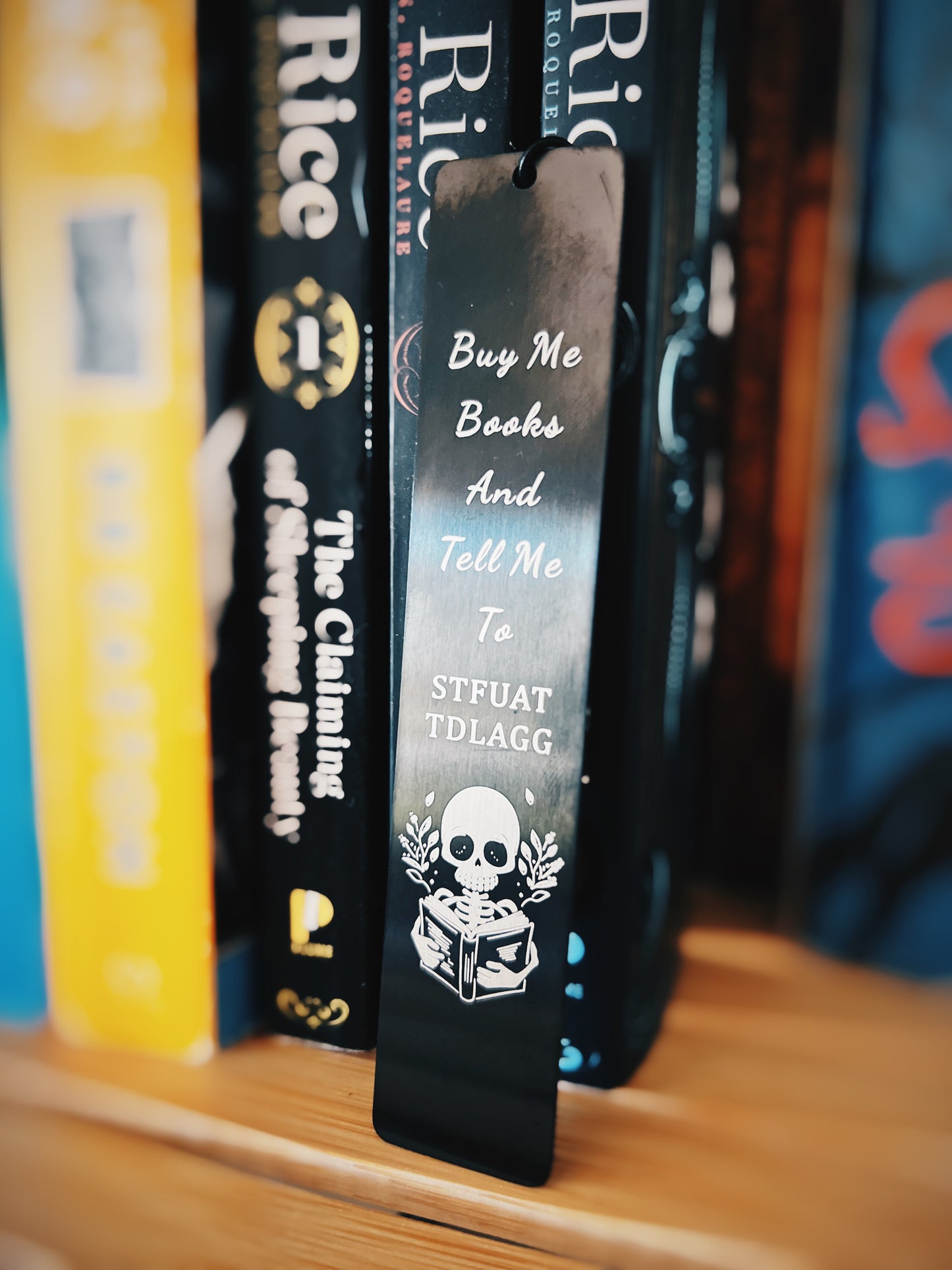 Buy Me Books And Tell Me To STFUATTDLAGG Metal Bookmark