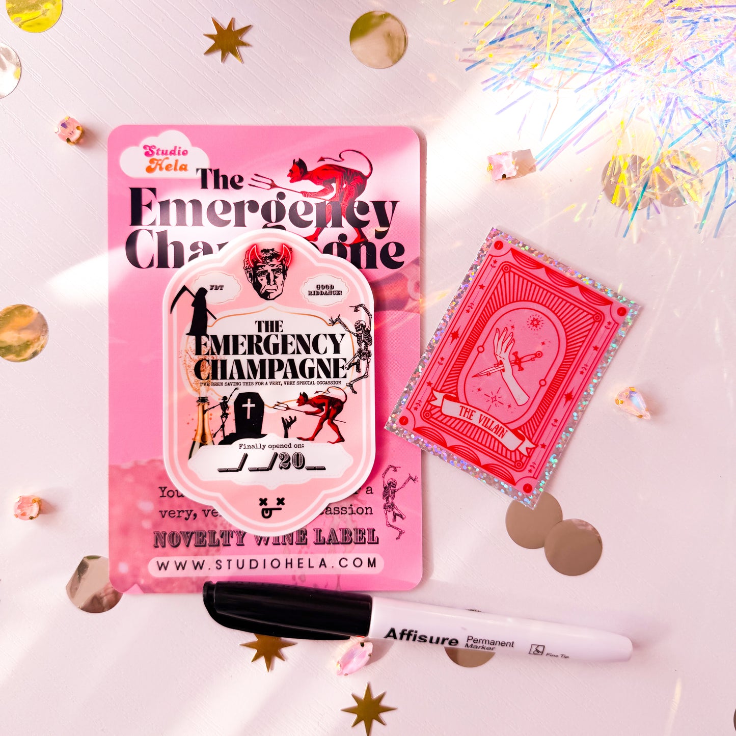 The Emergency Champagne • Limited Edition Novelty Bottle Label