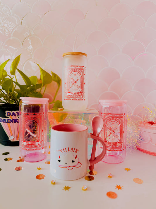 The Villain • 16oz Frosted Glass Tumbler