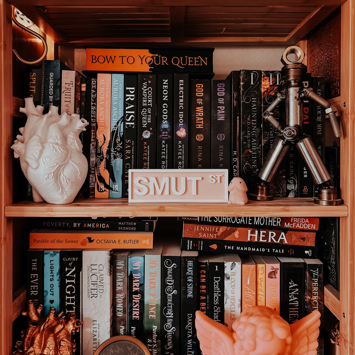 Smut Street Bookshelf Sign