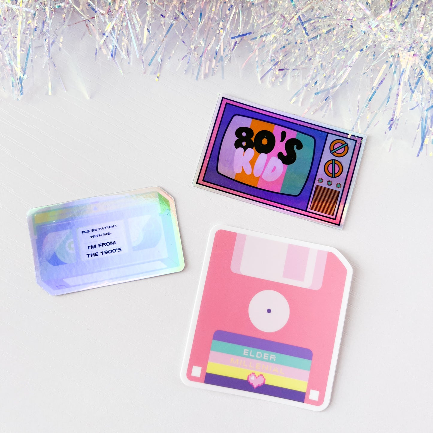 80s Kid - Holographic Vinyl Sticker 3"