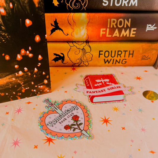 Romantasy Book Club - 3" Glitter Vinyl Sticker