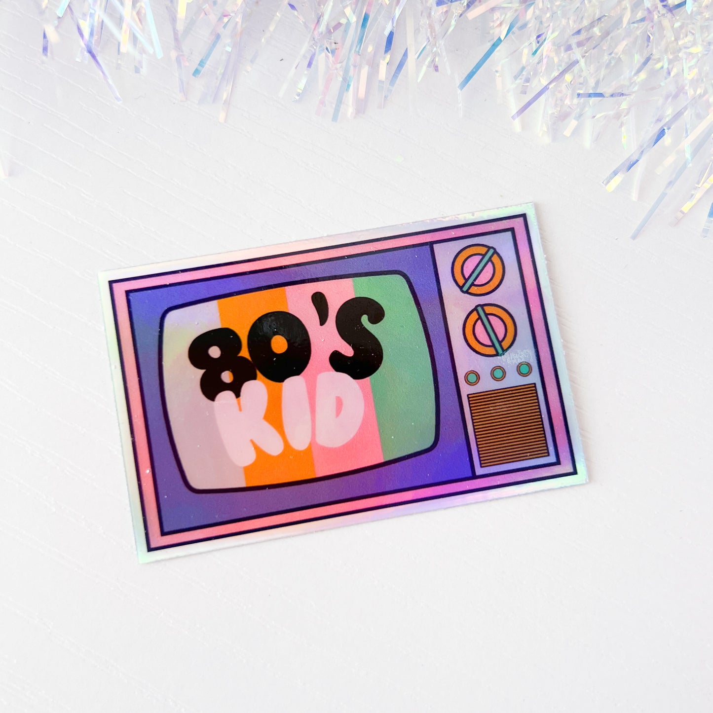 80s Kid - Holographic Vinyl Sticker 3"