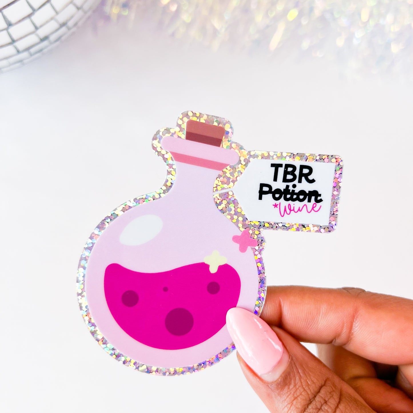 TBR Potion JK It's Wine - 3" Vinyl Glitter Sticker