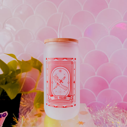 The Villain • 16oz Frosted Glass Tumbler